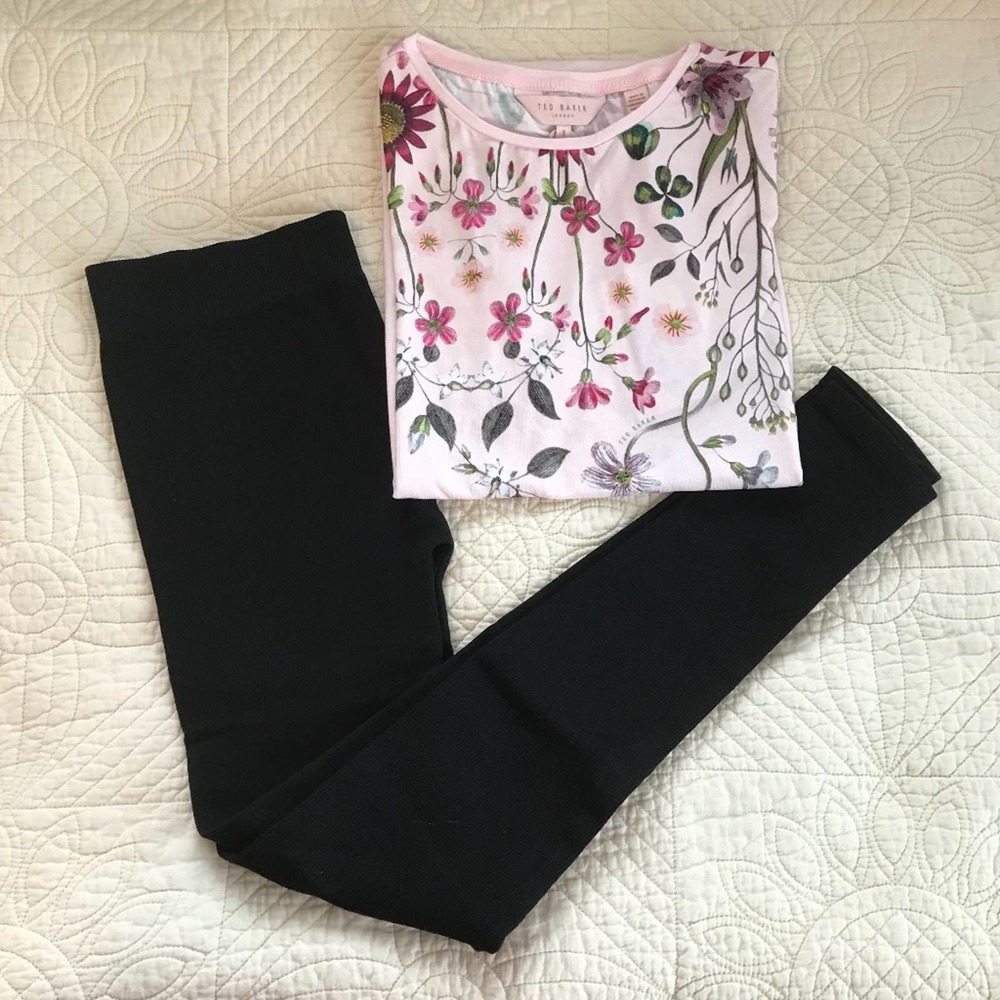 Guess Ribbed Black Leggings Size M/L